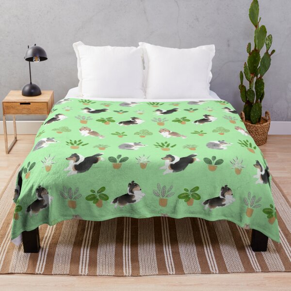 Item preview, Shelties & Calathea on Green designed and sold by K+P Ng.