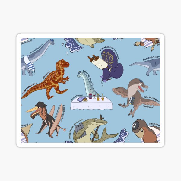 Item preview, Mesozoic Jews Pattern - Light Blue designed and sold by SnowWolpard.