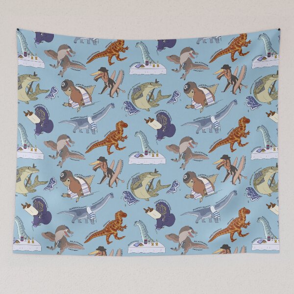 Item preview, Mesozoic Jews Pattern - Light Blue designed and sold by SnowWolpard.