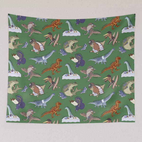 Item preview, Mesozoic Jews Pattern - Forest designed and sold by SnowWolpard.