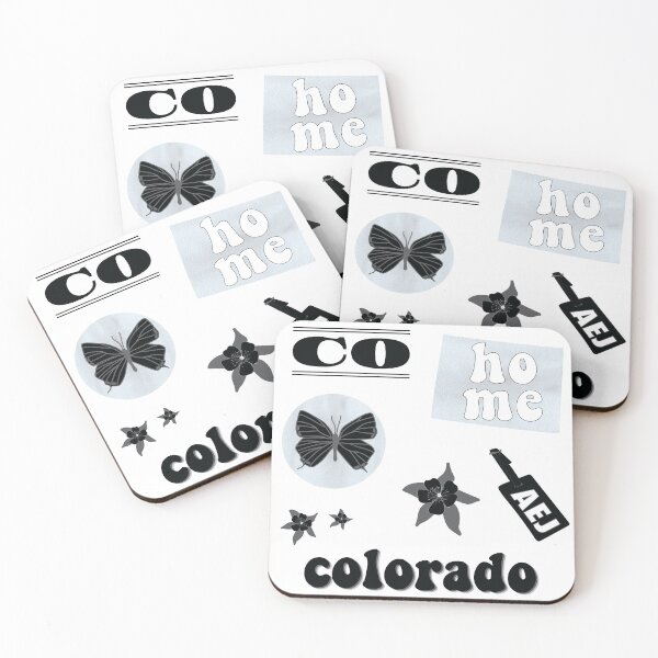 Item preview, Black Watercolor Colorado US State Sticker Pack designed and sold by The-Goods.