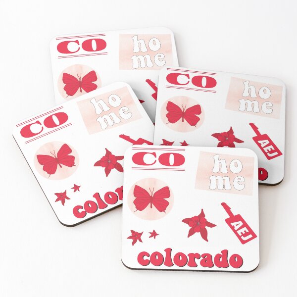 Item preview, Red Watercolor Colorado US State Sticker Pack designed and sold by The-Goods.