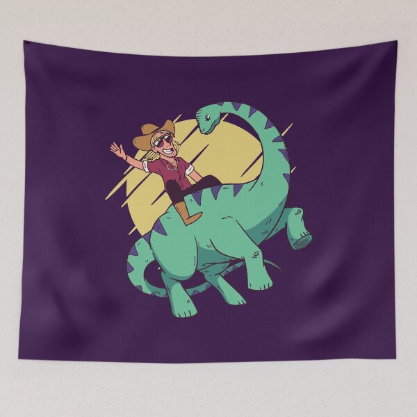Item preview, Dinosaur, dino, prehistoric, cowboy, riding, rodeo designed and sold by DerSenat.