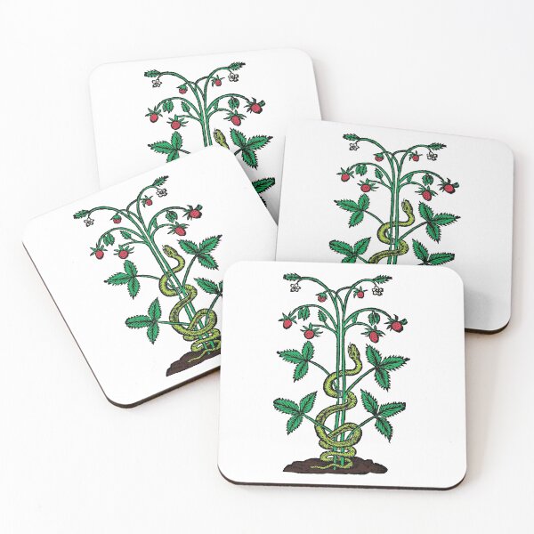 Item preview, Snake wrapped around a Strawberry Plant  designed and sold by symbols.