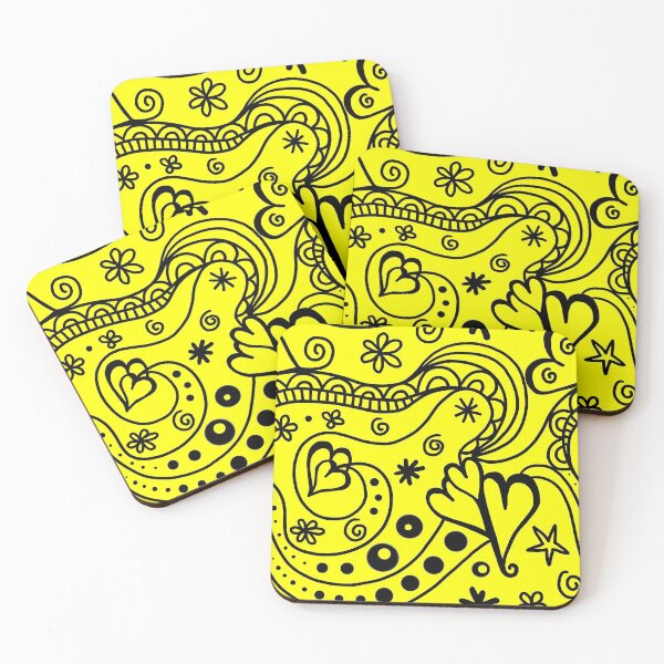 Item preview, yellow seamless heart designed and sold by atevern.