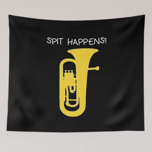 Item preview, Euphonium - Spit happens, funny Euphonium/ Baritone gift idea designed and sold by HEJAshirts.