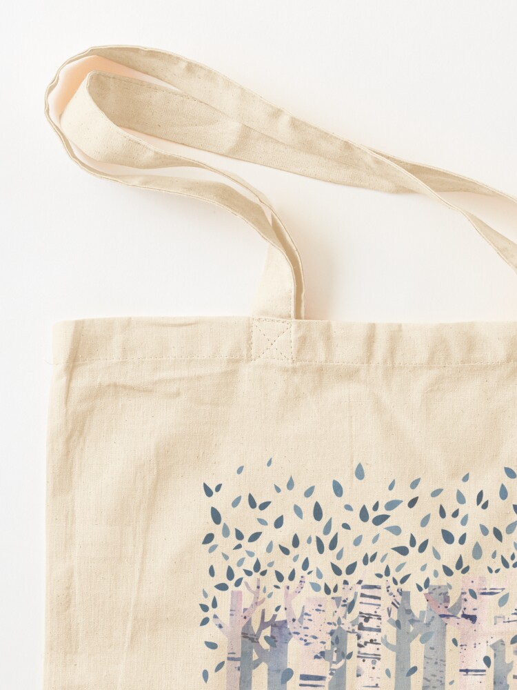 Alternate view of The Birches (in Blue) Tote Bag