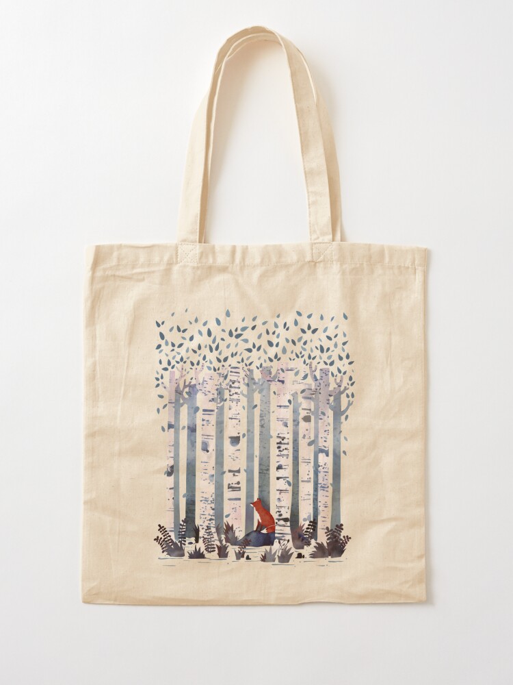 Alternate view of The Birches (in Blue) Tote Bag