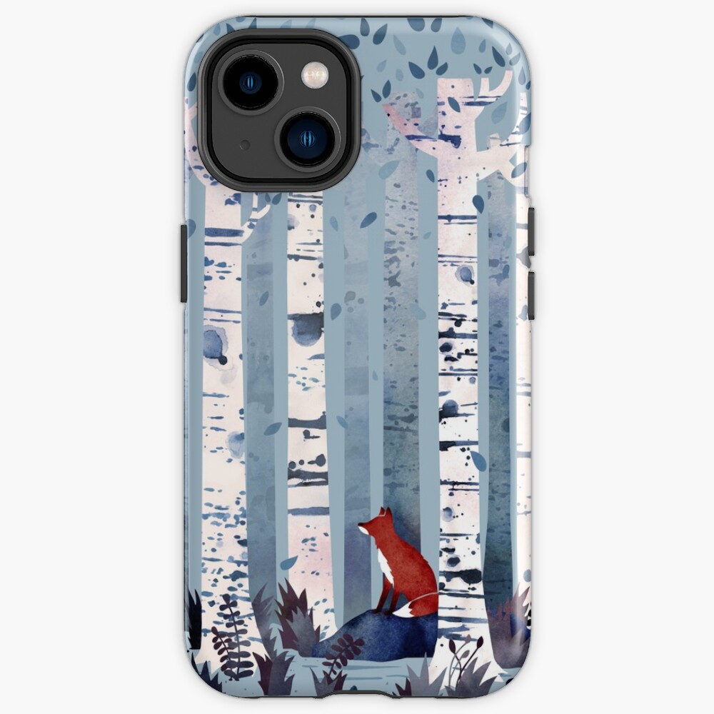 The Birches (in Blue) iPhone Case