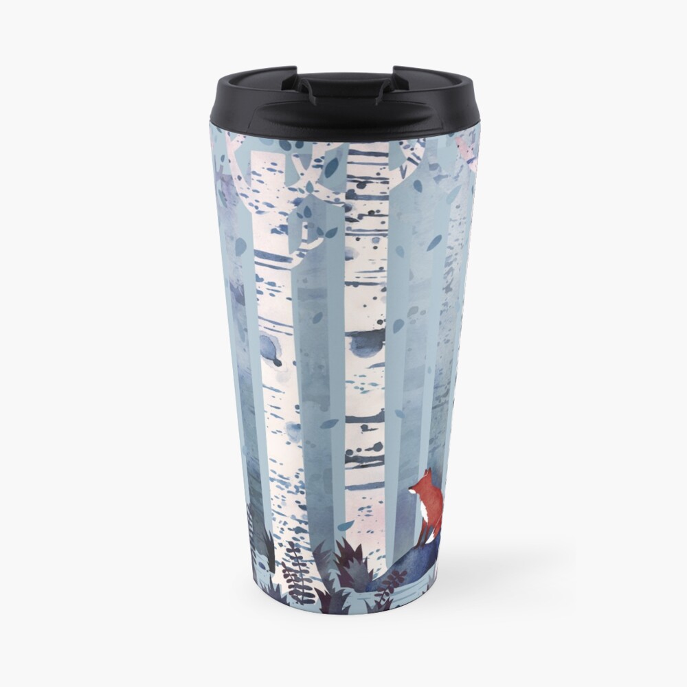 The Birches (in Blue) Travel Mug