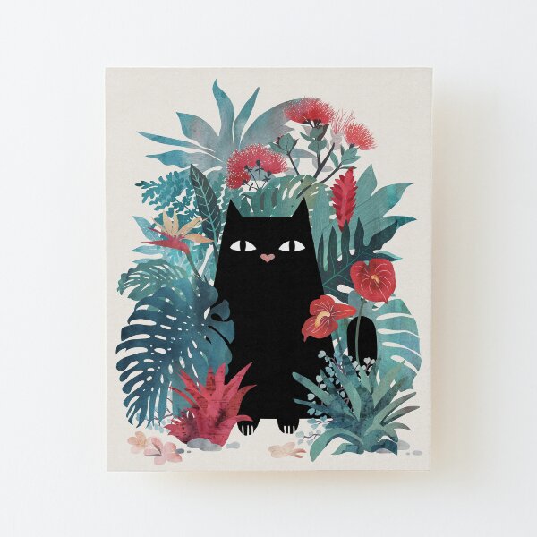 Popoki Wood Mounted Print