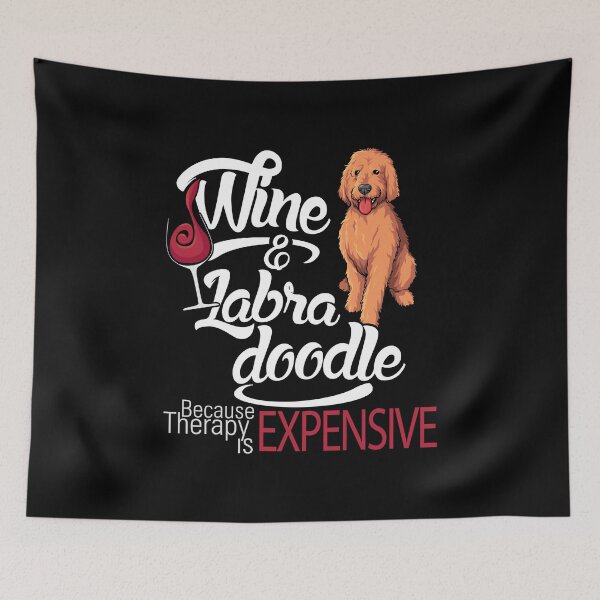 Item preview, Wine and Labradoodle Funny gift designed and sold by TeeDoozy.