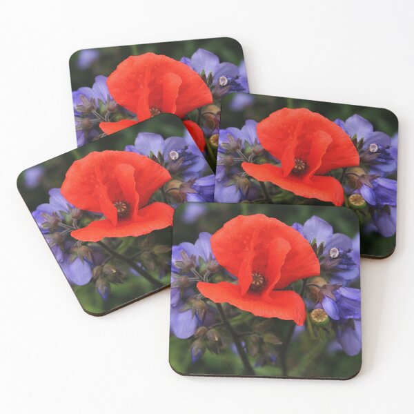 Item preview, Red Poppy & Jacob's Ladder designed and sold by AnnDixon.