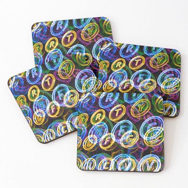 Item preview, Colourful neon typewriter keys designed and sold by steveball.