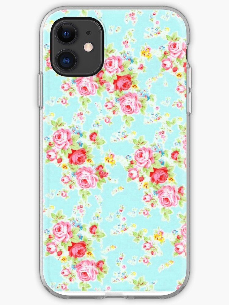 Vintage aqua floral iPhone 11 case Vintage aqua floral iPhone 11 case