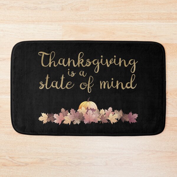Item preview, Gratitude in Style - ‘Thanksgiving Is a State of Mind’ Statement Design - Black Background designed and sold by talgursmusthave.