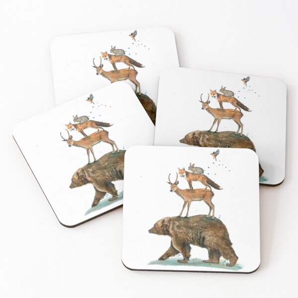 Item preview, Illustration of pyramid forest animals designed and sold by thislia.