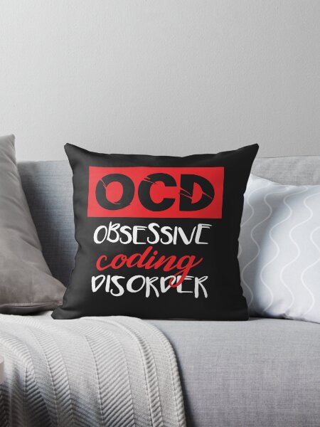 Artikel-Vorschau von Obsessive Coding Disorder - Lustige Programmierwitze - Dunkle Farbe, designt und verkauft von Programming Jokes.