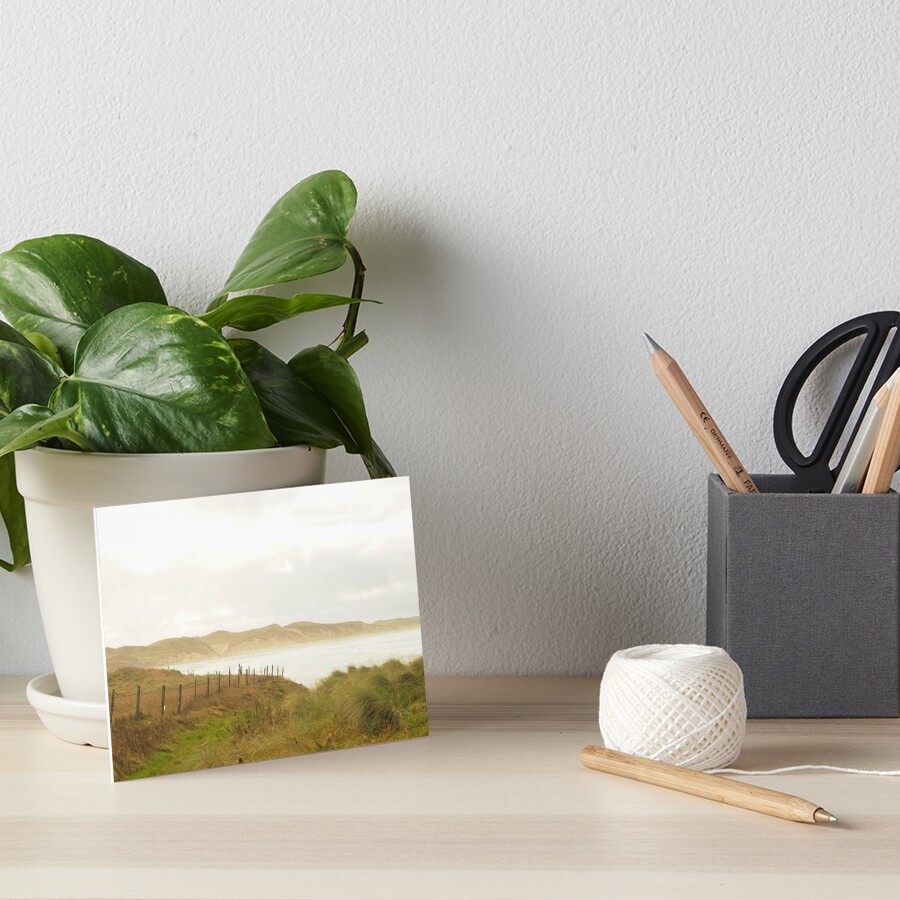 Dunnet Beach on a cloudy day Art Board Print