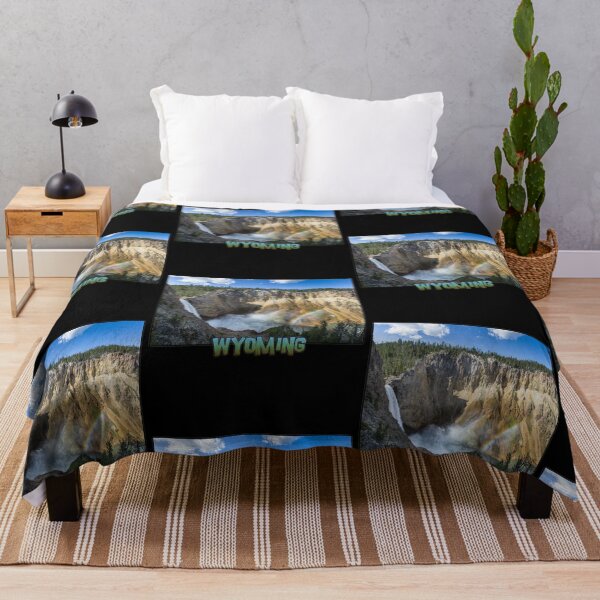 Item preview, Wyoming State Outline (Lower Yellowstone Falls) designed and sold by gorff.