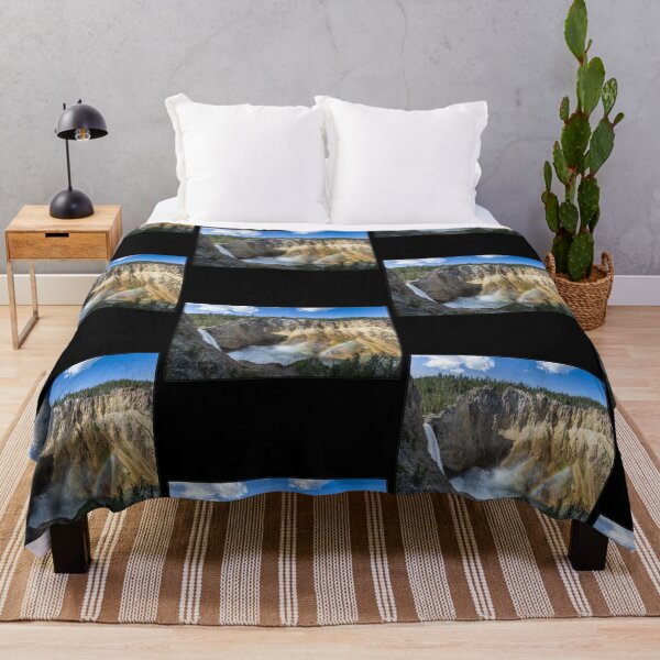 Item preview, Wyoming State Outline (Lower Yellowstone Falls) designed and sold by gorff.