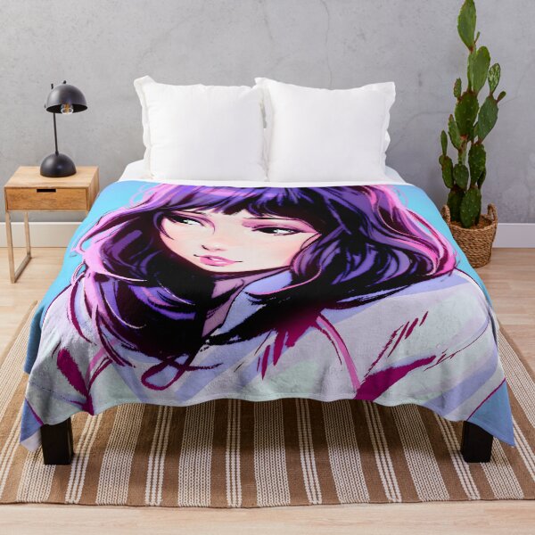 Artikelvorschau, lila Haare waifu entworfen und verkauft von ahlaissuffering.
