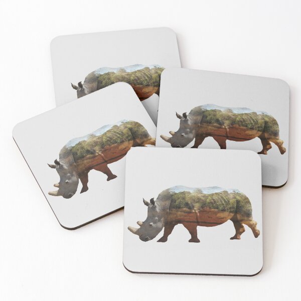 Item preview, Rhino - Rhino - Africa - Double Exposure designed and sold by TShirtsundMehr.