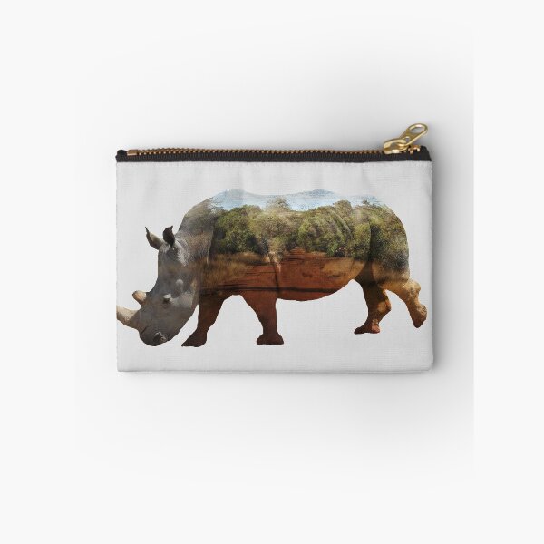 Artikelvorschau, Nashorn - Rhino - Afrika - Doppelbelichtung entworfen und verkauft von TShirtsundMehr.