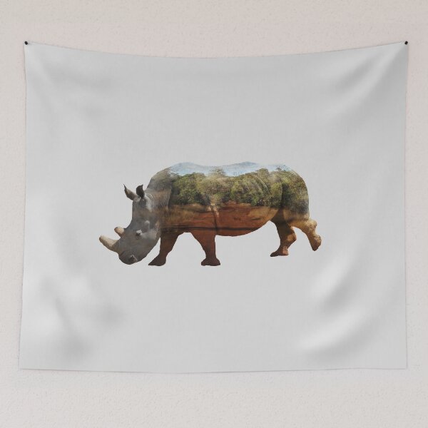 Item preview, Rhino - Rhino - Africa - Double Exposure designed and sold by TShirtsundMehr.