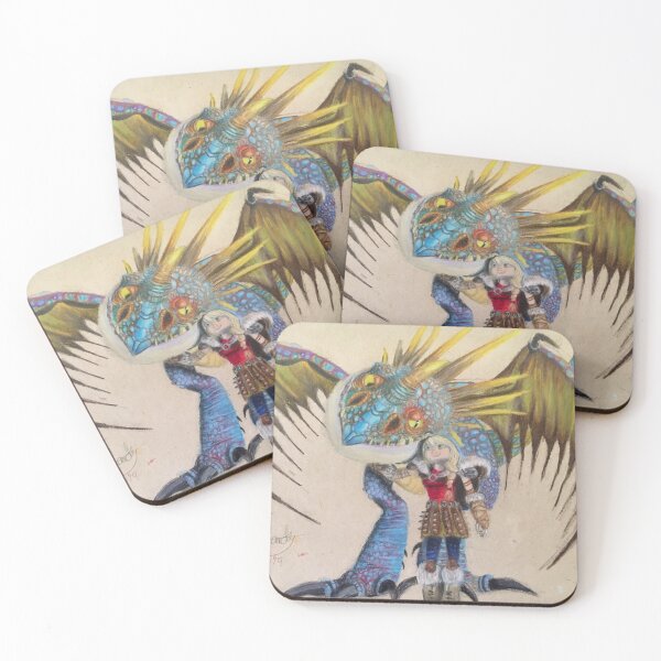 Item preview, Stormfly and Astrid prismacolor drawing designed and sold by Kaylahardyart.