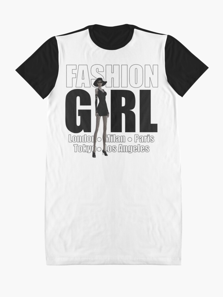 Alternate view of Fashion Girl Graphic T-Shirt Dress