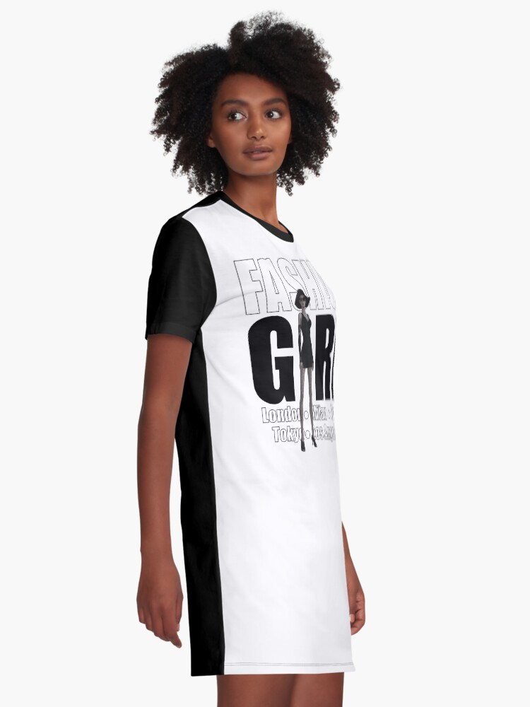 Alternate view of Fashion Girl Graphic T-Shirt Dress