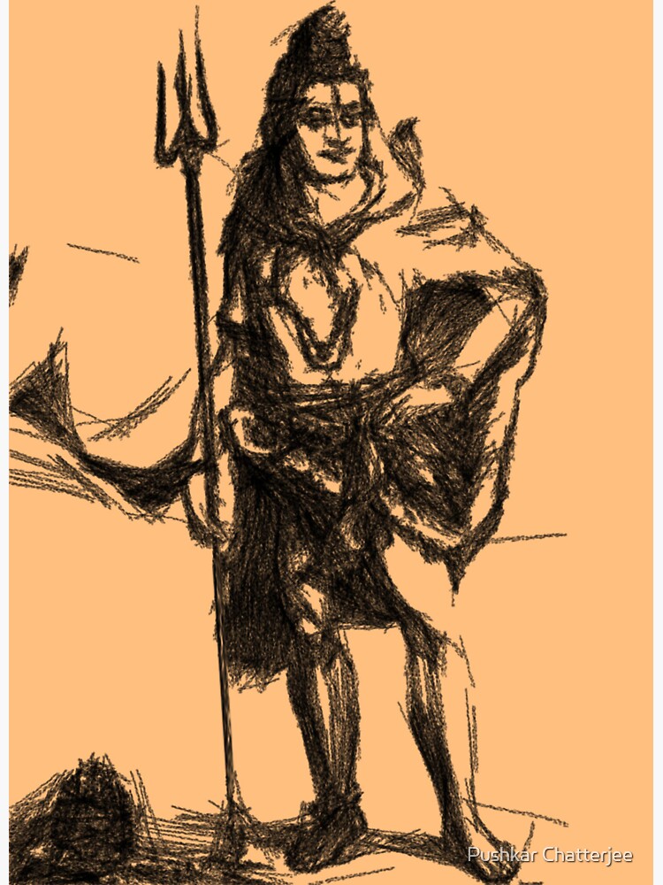 Lets draw the sketch of lord shiva  bhagwan shiv ji charcoal pencil  drawing  YouTube