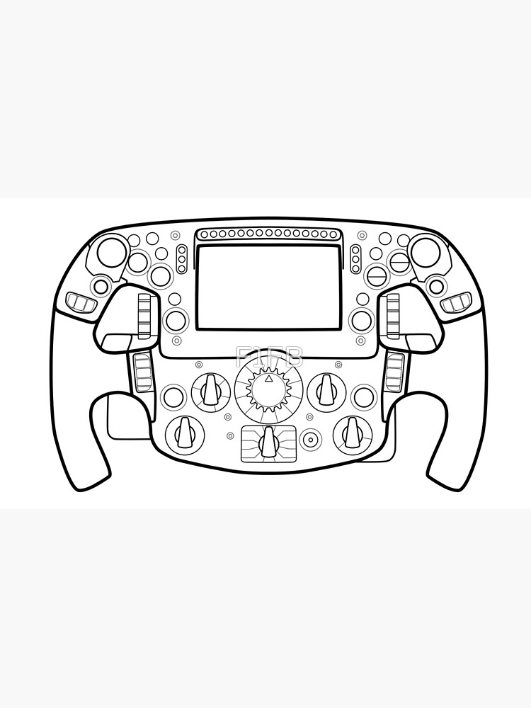 "Racecar Steering Wheel White" Canvas Print for Sale by F1FB Redbubble