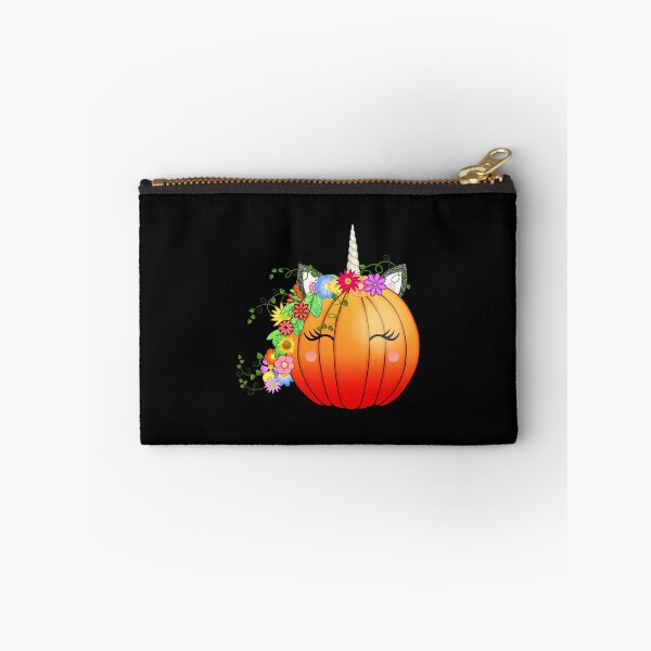 Item preview, Whimsical Unicorn Pumpkin on Spooky Black Background : A Fantastical Halloween Treat designed and sold by talgursmusthave.