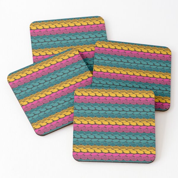 Item preview, Pseudo crochet pattern with pink and teal designed and sold by Marlene Wagenhofer.