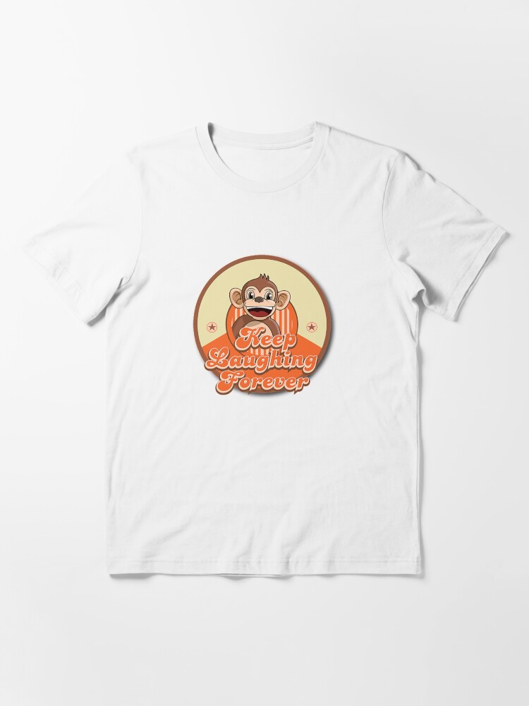 Alternate view of Keep Laughing Forever Retro Monkey Essential T-Shirt