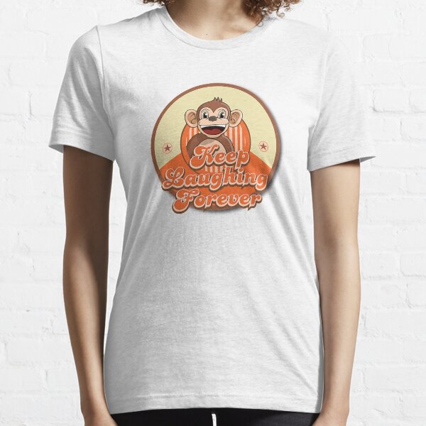 Keep Laughing Forever Retro Monkey Essential T-Shirt