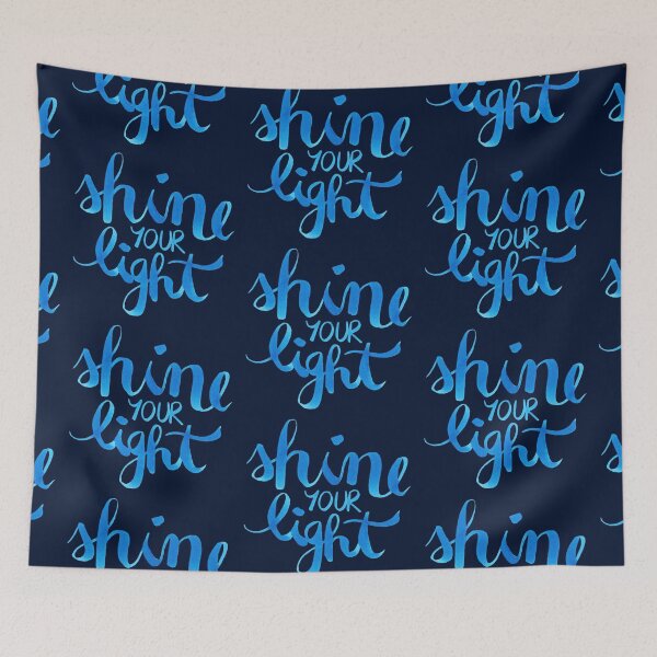 Item preview, Shine your light watercolor affirmation typographic designed and sold by Marlene Wagenhofer.