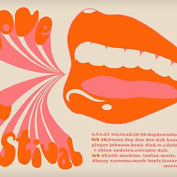 Artwork thumbnail, London Love Festival Poster 1960s Psychedelic by adrienne75