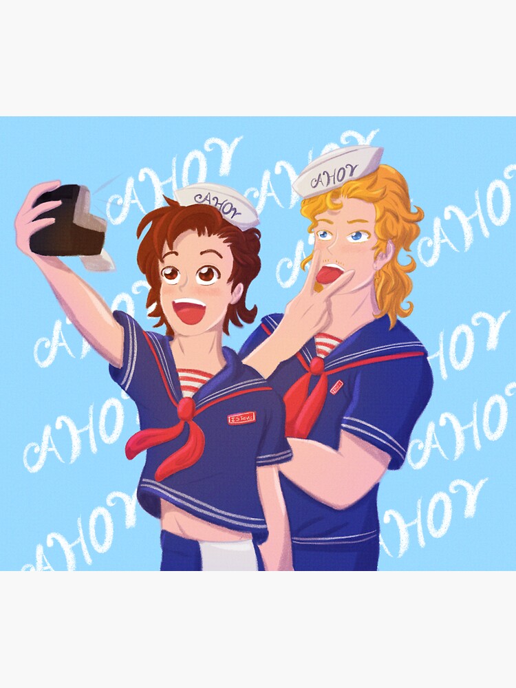 "Billy and Steve Scoop Ahoy boys" Sticker for Sale by Ewillice Redbubble