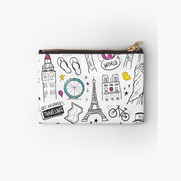 Item preview, Travel doodles world landmarks designed and sold by FFelder.