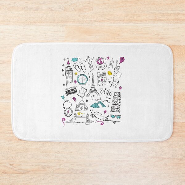 Item preview, Travel doodles world landmarks designed and sold by FFelder.