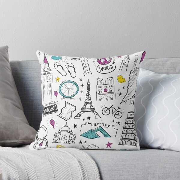 Item preview, Travel doodles world landmarks designed and sold by FFelder.