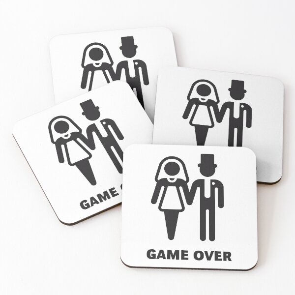 Item preview, Game Over (Stag Party / Hen Night / Wedding / Marriage / Bachelor Party / Black) designed and sold by MrFaulbaum.