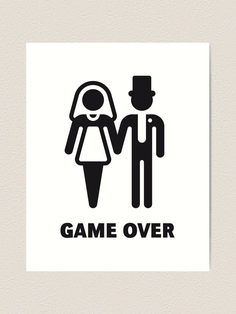 Game Over - Funny Marriage Sticker for Sale by Qkibrat