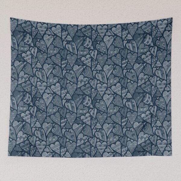 Item preview, Denim Hearts Pattern designed and sold by SerpentSkyArts.