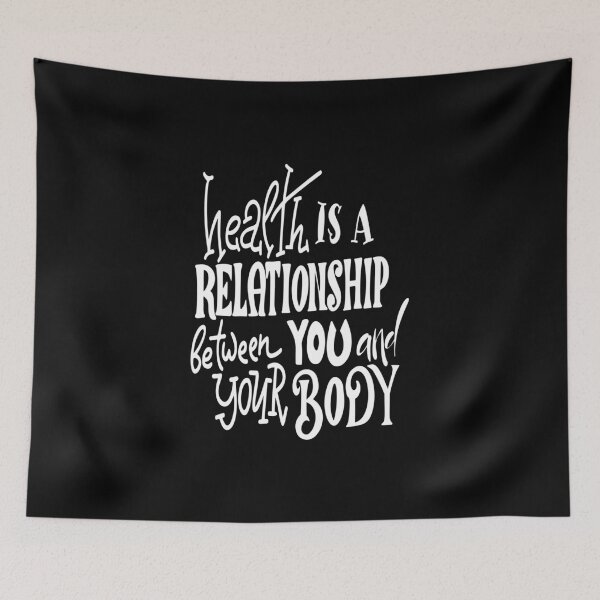 Item preview, Health Is A Relationship Between You And Your Body Inspirational Quotes designed and sold by ProjectX23.