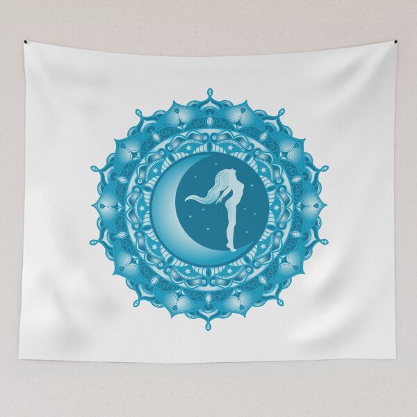 Item preview, Crescent Moon Mandala #2 designed and sold by serenaking.