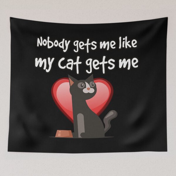 Item preview, Nobody gets me like my cat gets me tee design designed and sold by Kam-designs.